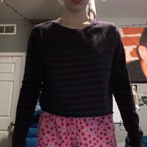purple and grey tommy hilfiger cropped sweater